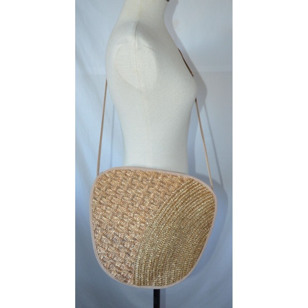 VTG Rattan Wicker Straw Crossbody Shoulder Bag Purse Made In Italy THE BON